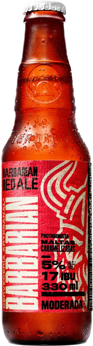 botella de cerveza Barbarian Red Ale